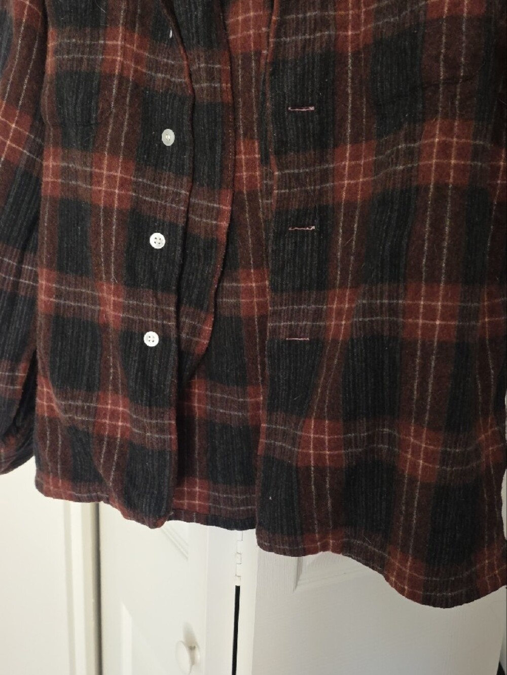 Worthington Men's Plaid Button-Down Shirt - Brown & Black - Picture 4 of 9
